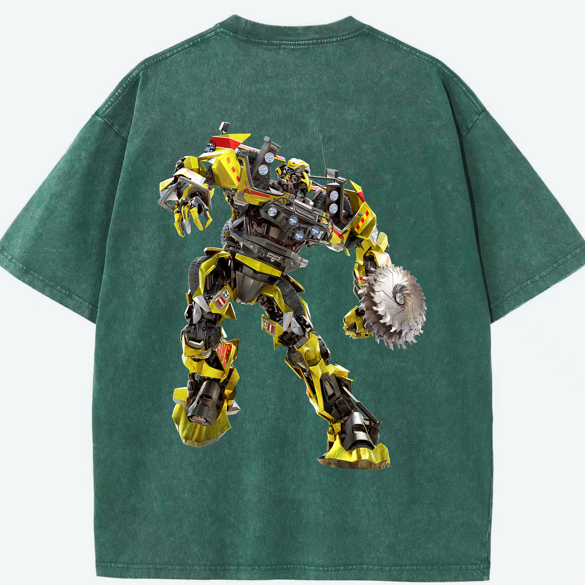 （画像用） Transformers トランスフォーマー 綿100% ヴィンテージ風 半袖Tシャツ（背面プリント）